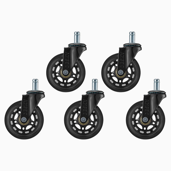 Desky Office Chair Caster Wheels-Casters-Desky-Black-Desky® Australia