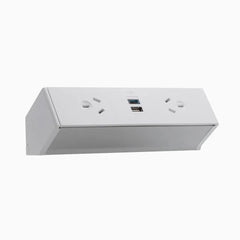 Desky Qiksilva On Desk Power-Power Accessories-Desky-White-2 x Power 2 X USB-Starter Power Cable-Desky® Australia