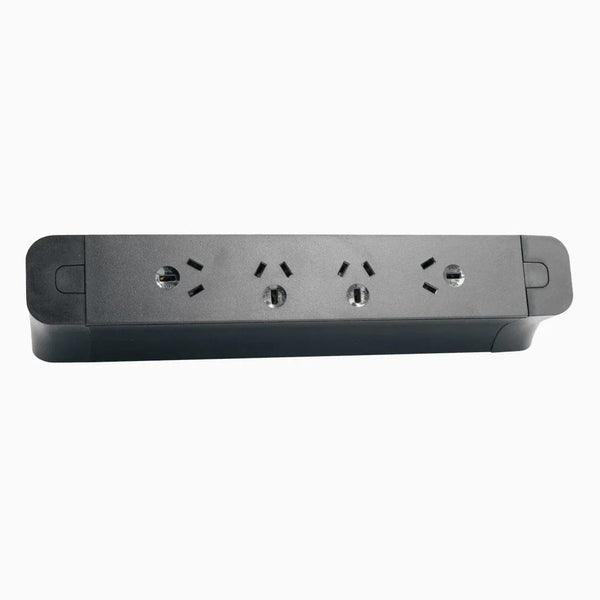 Desky Pace Desktop Power Rail-Power Accessories-Desky-Black-4 x Power-Starter Power Cable-Desky® Australia