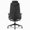 Pinnacle executive office chair matte black back details - Desky