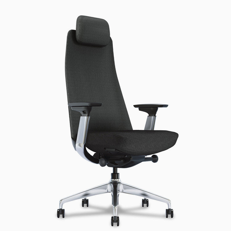 Pinnacle executive office chair black polished variant - Desky