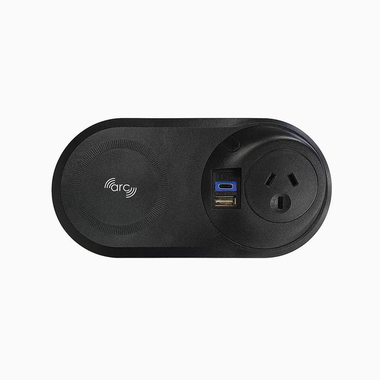 Desky Pixel ARC Wireless Charger On Desk Power