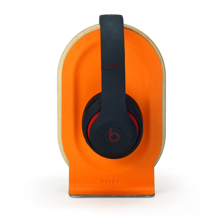 Desky premium wooden headphone stand with headphone