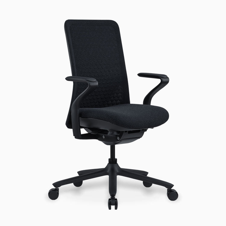 Ergonomic mesh office chair in black