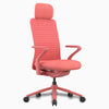 Pro ergonomic mesh chair with head rest coral