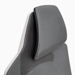 Adjustable headrest height gaming chair in white