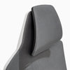 Adjustable headrest height gaming chair in white