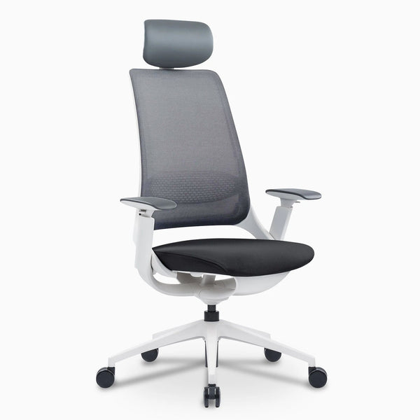 Desky Pulse Supportive Desk Chair in White