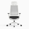 Desky pulse supportive chair in white with headrest