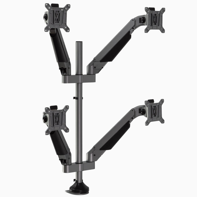 Space grey quad monitor arm - Desky