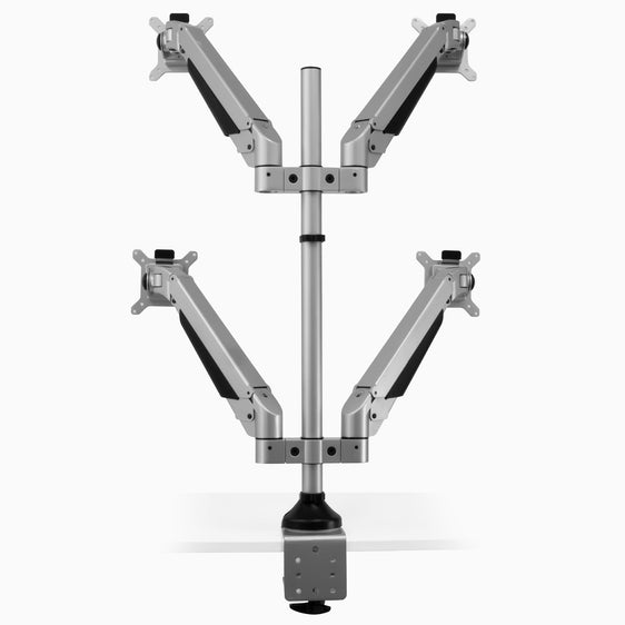 Quad silver monitor arm - Desky