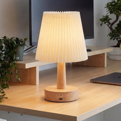 Desky ripple wooden desk lamp on desk