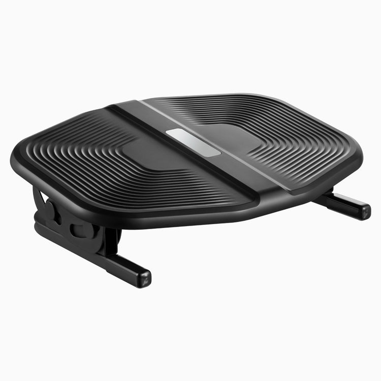 rippled black adjustable foot rest