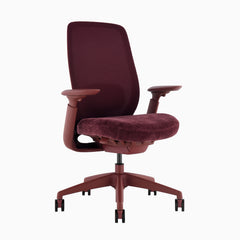 Desky Sereno Ergonomic Office Task Chair in Red Velvet