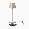 Desky Cube Cordless Desk Lamp in sand with rechargeable dock