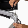 Adjustable angle single monitor arm