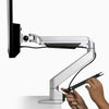 Single monitor arm setup with cable management