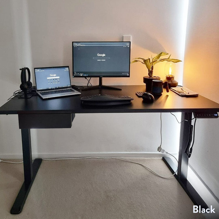 Desky Single Standing Desk With Drawer