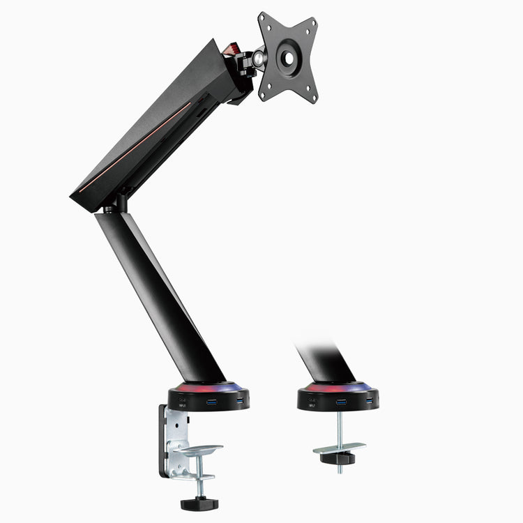 Desky Single LED Gaming Monitor Arm - Desky