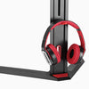 Desky single gaming monitor stand headphone hook