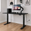 Single sit stand gaming desk in black