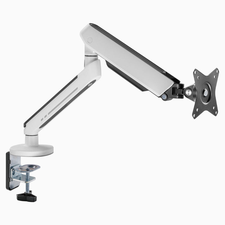 Desky Single LED Monitor Arm White -Desky®