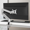 Heavy duty single monitor arm with monitor attached