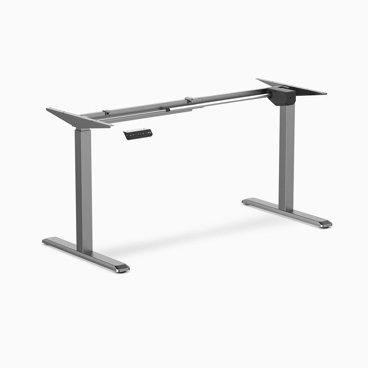 Desky single sit stand desk frame in space grey color