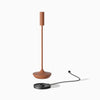 Desky slim cordless desk lamp with contact charging base in terracotta