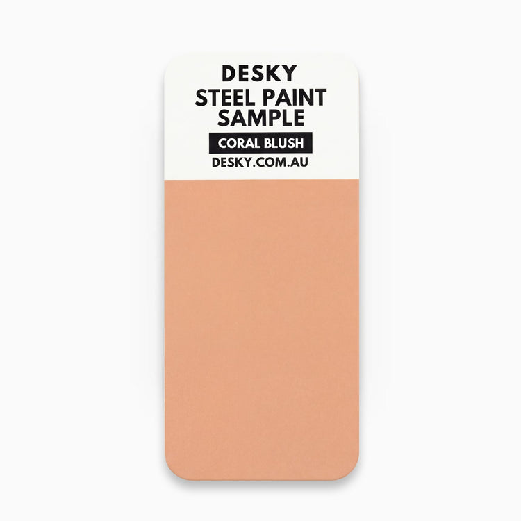 Desky locker steel paint sample in coral