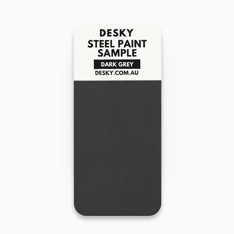 Desky locker steel paint sample in dark grey