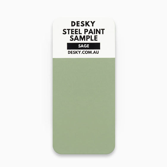 Deksy steel locker finish sample in sage greeb