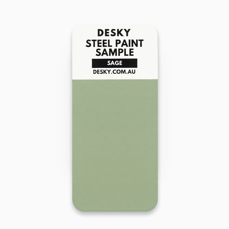 Desky locker steel paint sample in sage
