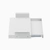 Ultraslim under desk drawer with book gap in white - Desky