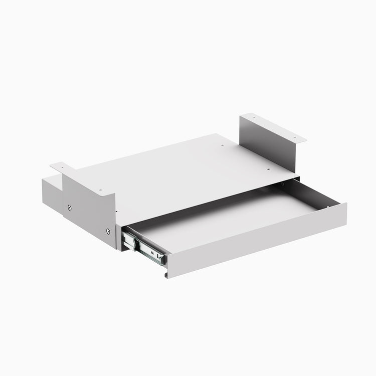 Desky ultra slim white drawer with book gap