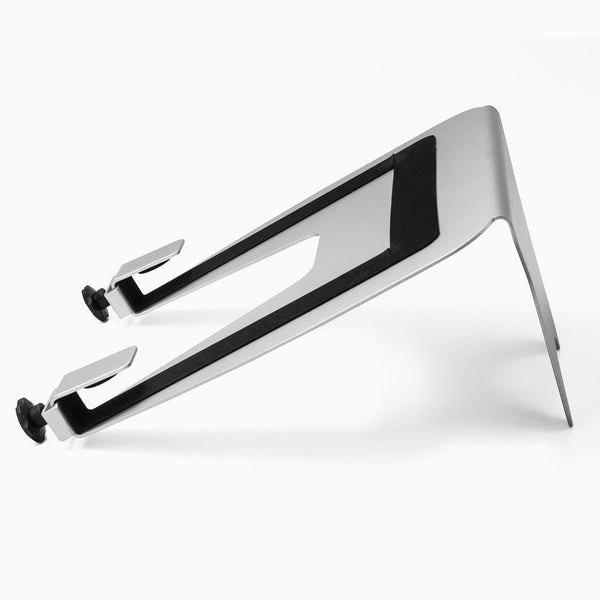 Silver universal laptop mount for monitor arm