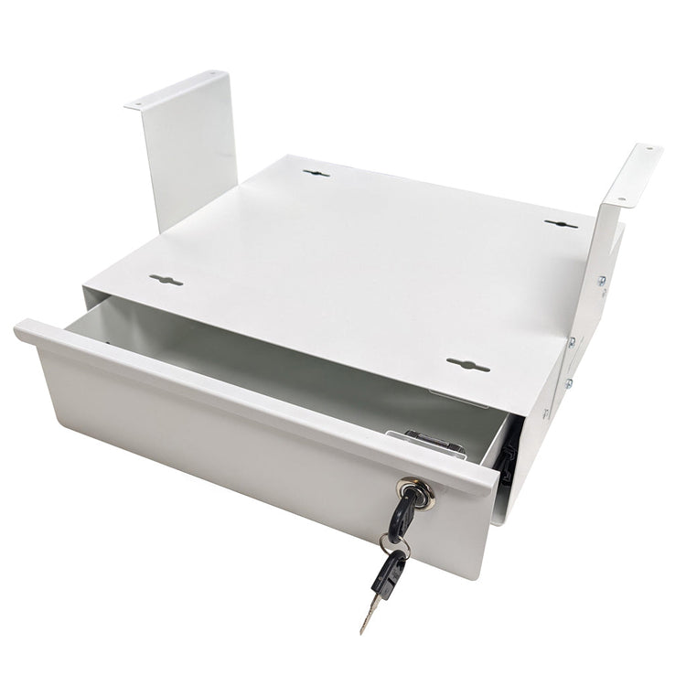 Desky Lockable Under Desk Drawer White - Desky