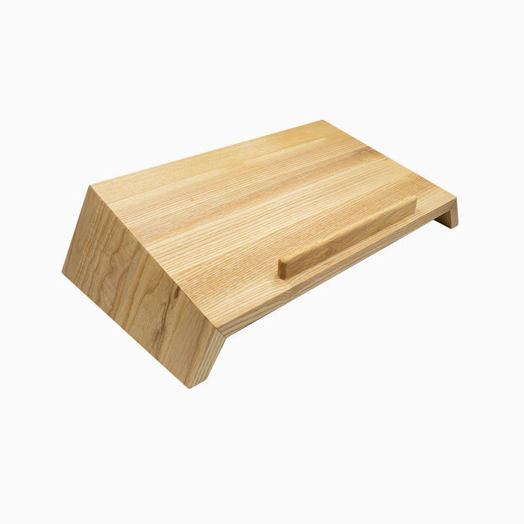 wooden laptop riser white ash