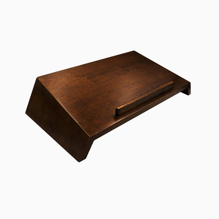 wooden laptop riser dark walnut