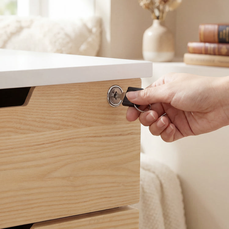 Desky Minimal Wooden Filing Cabinet