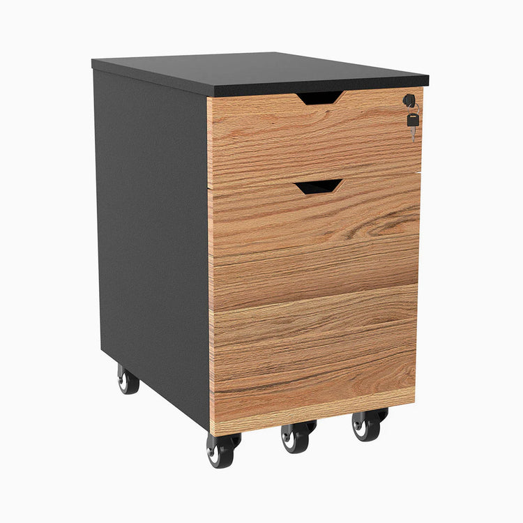 Hardwood red oak minimal filing cabinet