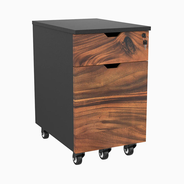 Hardwood saman minimal filing cabinet