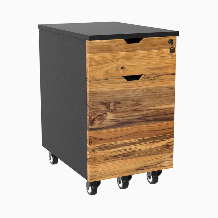 Hardwood teak minimal filing cabinet