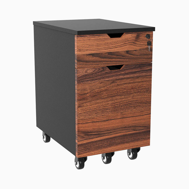 Hardwood walnut minimal filing cabinet 