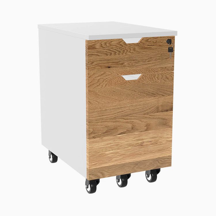 Hardwood white oak minimal filing cabinet