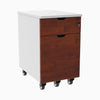 Rubber red walnut minimal filing cabinet