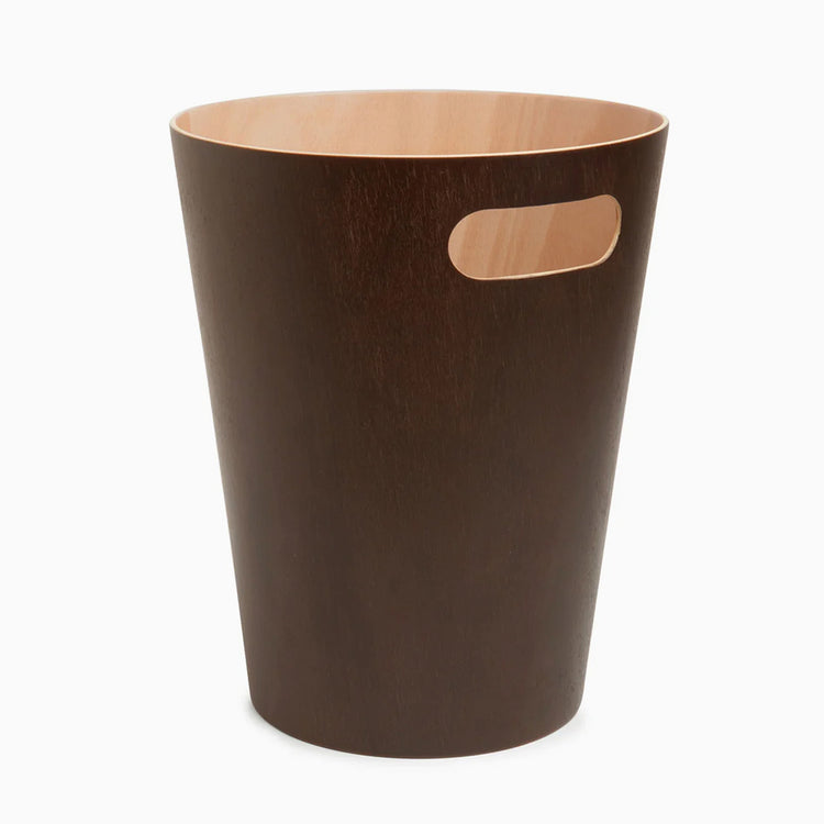 Desky Wooden Rubbish Bin in walnut