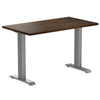 Desky fixed mini rubberwood in dark walnut 1100mm grey legs 