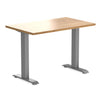 Desky fixed mini rubberwood in light oak in grey legs 