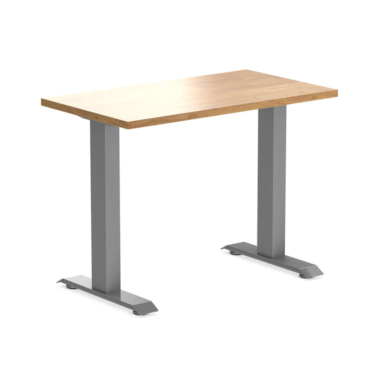 Desky fixed mini rubberwood in light oak 900mm grey legs 